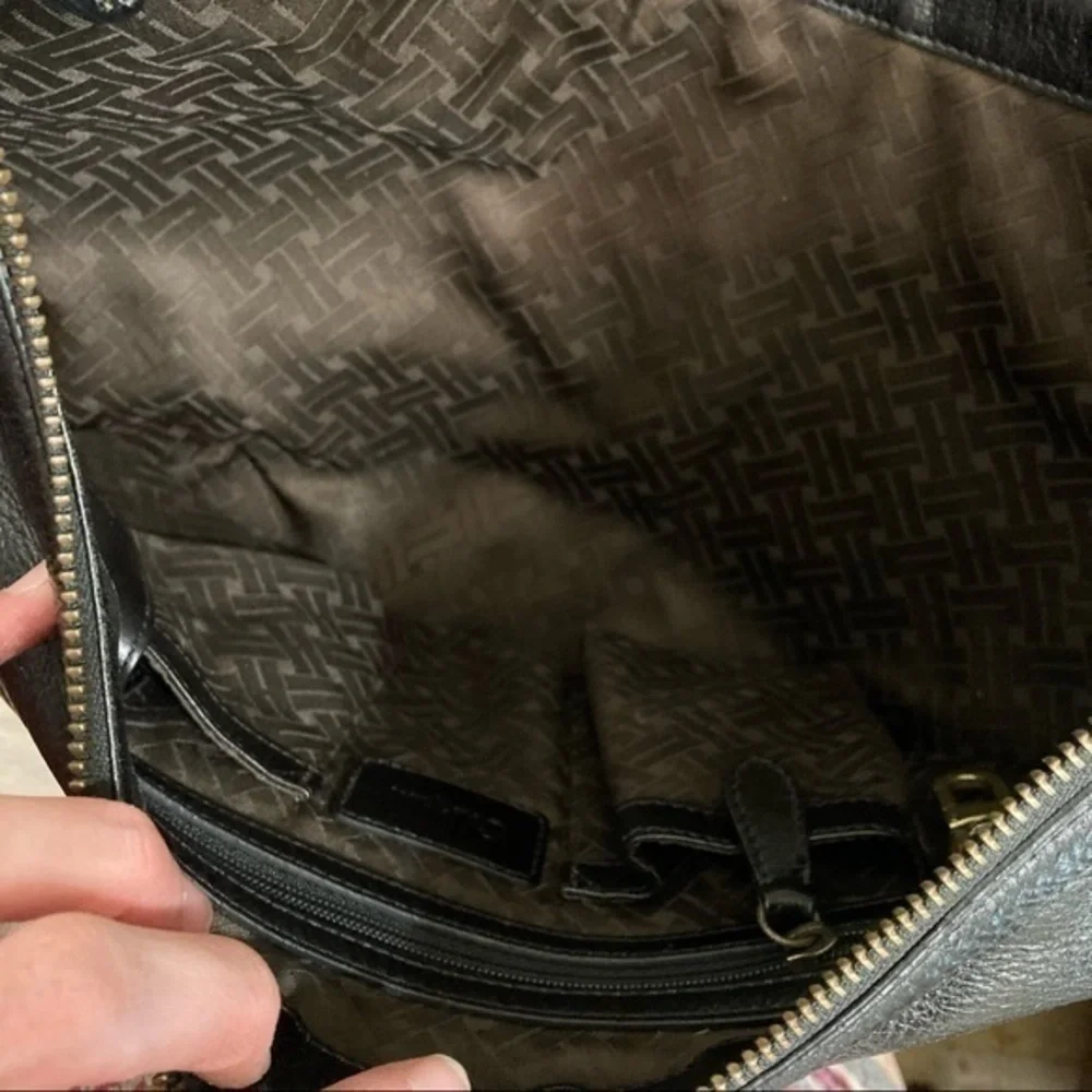 Cole Haan black leather hobo bag